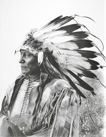 Chief Hollow Horn Bear Charcoal